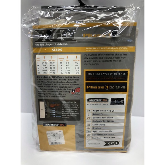 Xgo Phase 1 New Lightweight Crew Tan T-shirt ~ Size Extra Large - Picture 3 of 5